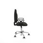 PIQUERAS Y CRESPO Chaise de bureau Algarra, tissu noir, base chromée