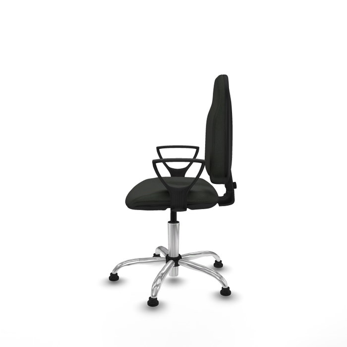 PIQUERAS Y CRESPO Chaise de bureau Algarra, tissu noir, base chromée