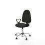 PIQUERAS Y CRESPO Chaise de bureau Algarra, tissu noir, base chromée