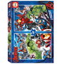 Educa Puzzle Avengers 2x100 Pièces Grandes Pièces, Puzzle pour Enfants à Partir de 6 Ans, Taille Assemblé 40 x 28 cm
