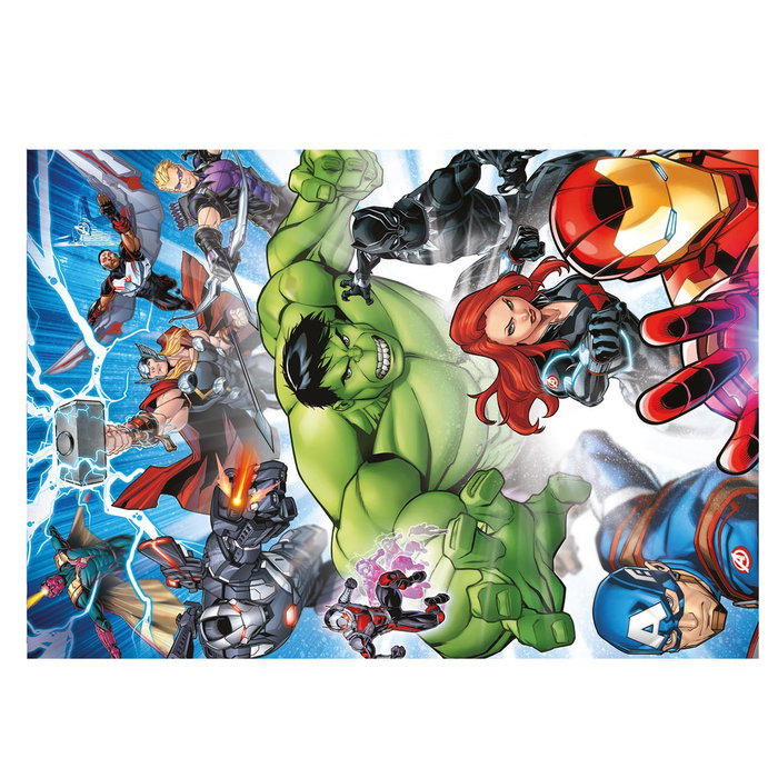 Educa Puzzle Avengers 2x100 Pièces Grandes Pièces, Puzzle pour Enfants à Partir de 6 Ans, Taille Assemblé 40 x 28 cm