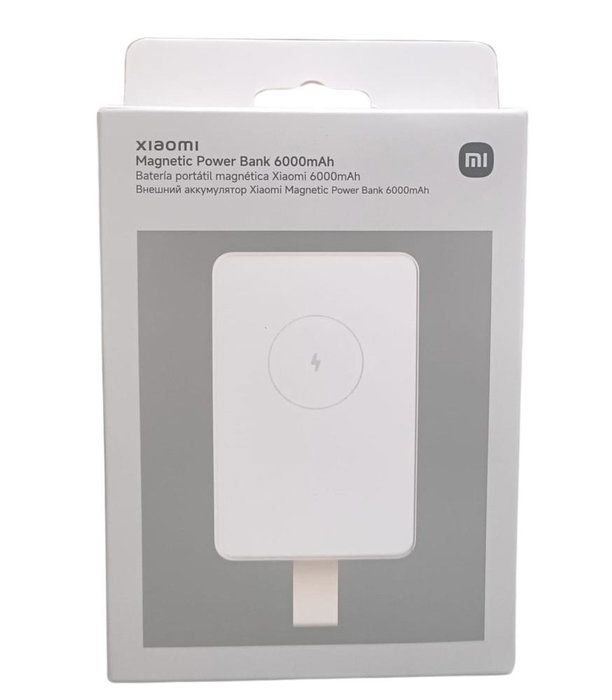 Xiaomi BHR9074GL Power Bank 6000 mAh 15W MagSafe Charge sans Fil USB-C Portable Blanc