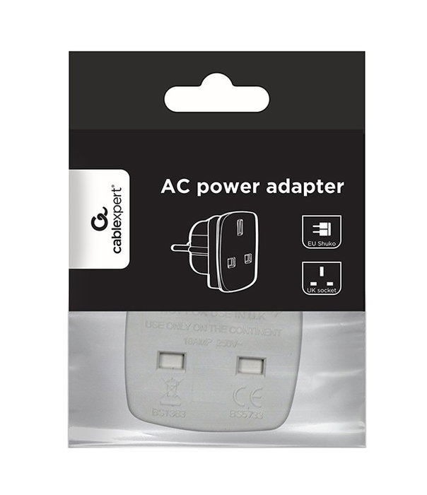 Adaptateur Prise Universelle de Voyage GEMBIRD A-AC-UKEU-001 Type F Type G