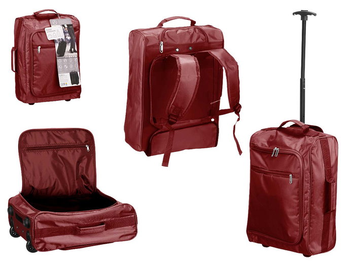 Arte Regal Mochila Trolley Cabine Granate 35x51x18 cm 31.5L Polyester 2 Roues (Set de 6) Arte Regal Mochila Trolley Cabine Granate 35x51x18 cm 31.5L Polyester 2 Roues (Set de 6)