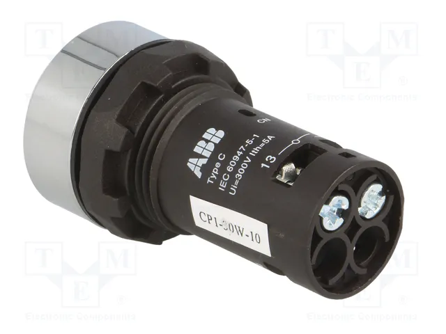 ABB Commutateur bouton-poussoir 22mm blanc NO