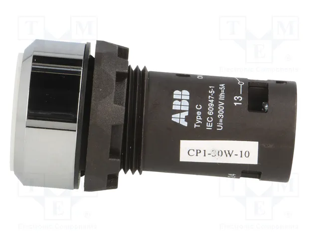 ABB Commutateur bouton-poussoir 22mm blanc NO