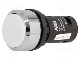 ABB Commutateur bouton-poussoir 22mm blanc NO