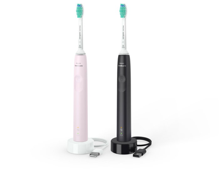 Philips Brosse à dents 3100 Series HX3675/15 Noir, Rose Philips Brosse à dents 3100 Series HX3675/15 Noir, Rose