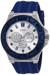 Guess W0674G4 - Montre Homme Quartz Bleu et Argenté