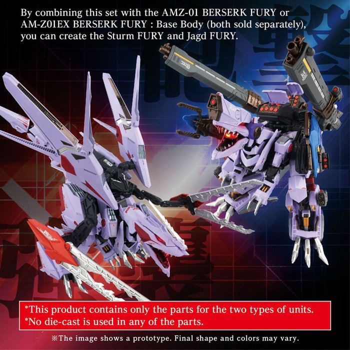 Zoids accessoires AM-Z01CP Berserk Fury Sturm & Jagd Unit Zoids accessoires AM-Z01CP Berserk Fury Sturm & Jagd Unit