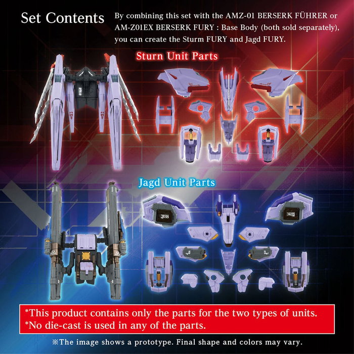 Zoids accessoires AM-Z01CP Berserk Fury Sturm & Jagd Unit Zoids accessoires AM-Z01CP Berserk Fury Sturm & Jagd Unit