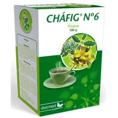 DIETMED Tisana Nº6 Chafig 100g - Infusion digestive au millepertuis, prêle et boldo DIETMED Tisana Nº6 Chafig 100g - Infusion digestive au millepertuis, prêle et boldo