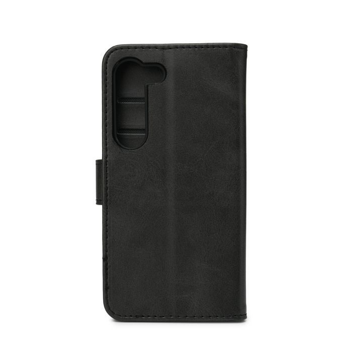 eSTUFF WALES PU Coque Portefeuille Magnétique avec Support pour Samsung Galaxy S25 - Noir