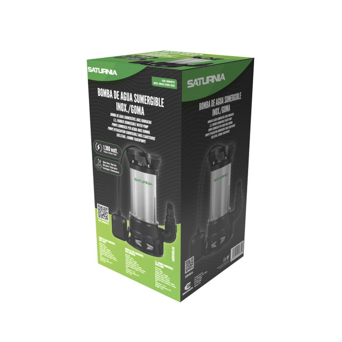 SATURNIA Pompe à eau submersible 1300W Inox/Goma