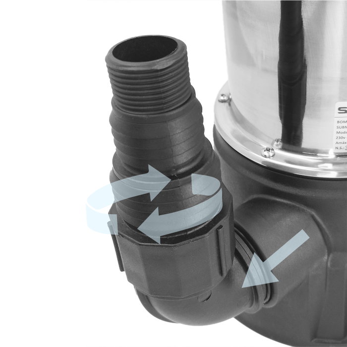 SATURNIA Pompe à eau submersible 1300W Inox/Goma
