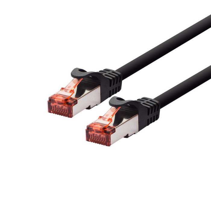LOGON PROFESSIONAL Câble de Raccordement Patch CAT6 F/UTP Blindé, RJ45, 20 mètres, Noir LOGON PROFESSIONAL Câble de Raccordement Patch CAT6 F/UTP Blindé, RJ45, 20 mètres, Noir