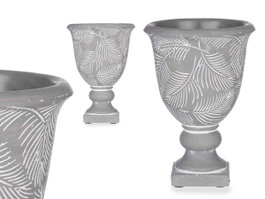 Ibergarden Copa Cemento Mediana Hojas 13x19,5 cm Gris (Set de 8)