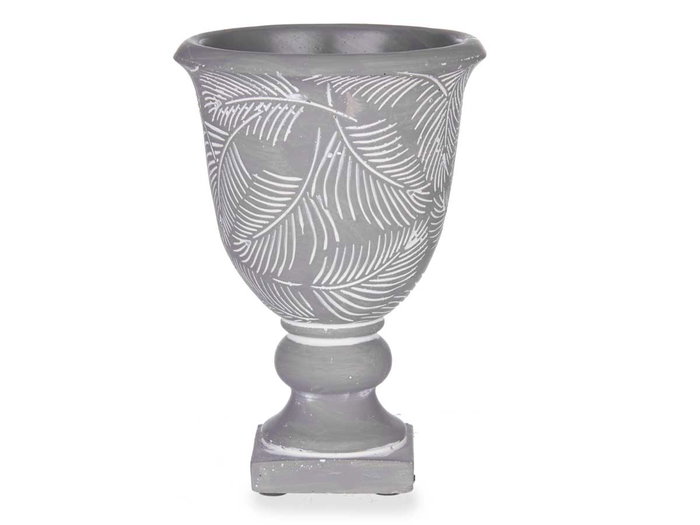 Ibergarden Copa Cemento Mediana Hojas 13x19,5 cm Gris (Set de 8) Ibergarden Copa Cemento Mediana Hojas 13x19,5 cm Gris (Set de 8)