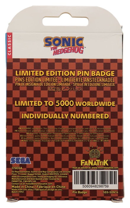 Sonic - The Hedgehog pin Dr. Eggman Egg Mobile Chained Sonic - The Hedgehog pin Dr. Eggman Egg Mobile Chained
