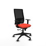 Piqueras y Crespo Chaise de Bureau Horna Orange Foncé et Noir