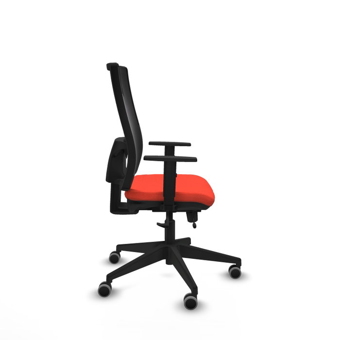 Piqueras y Crespo Chaise de Bureau Horna Orange Foncé et Noir