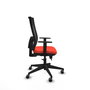 Piqueras y Crespo Chaise de Bureau Horna Orange Foncé et Noir