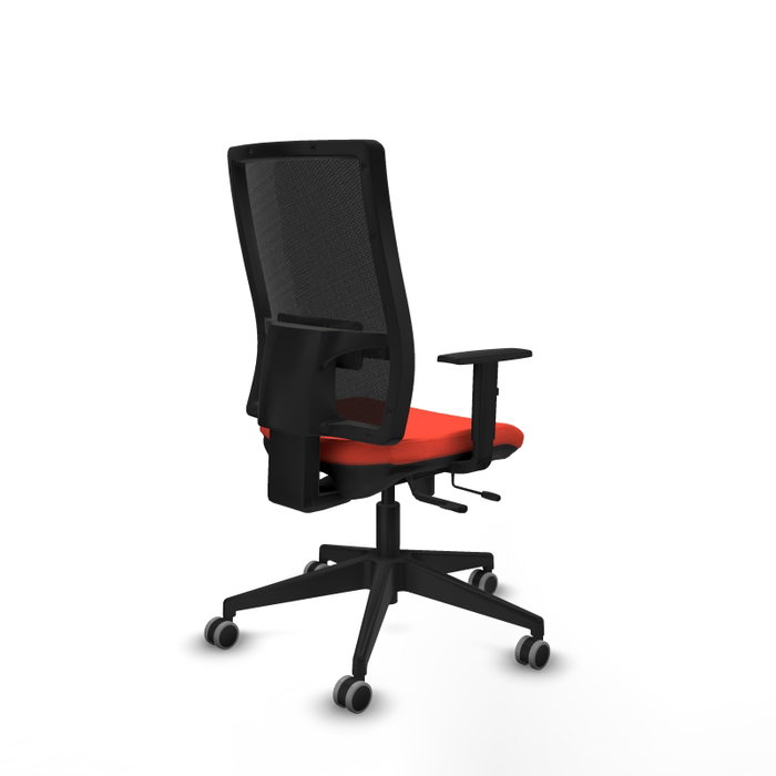 Piqueras y Crespo Chaise de Bureau Horna Orange Foncé et Noir