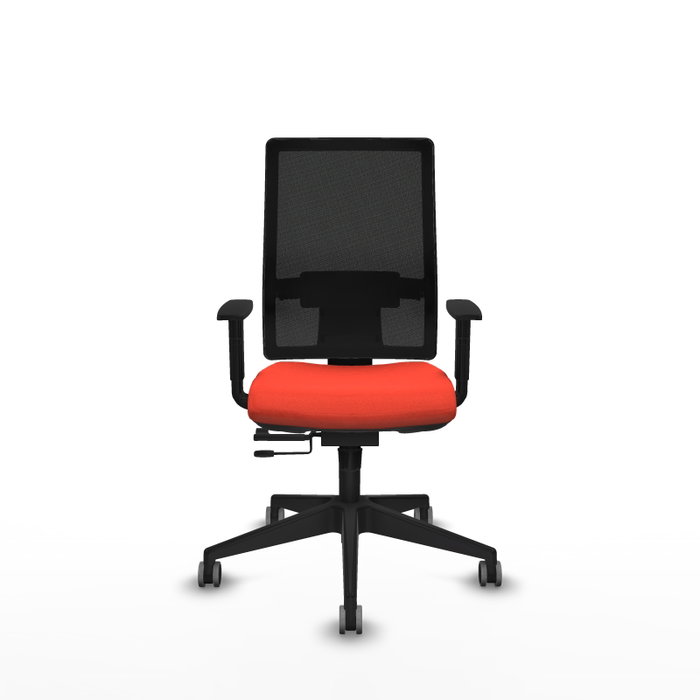 Piqueras y Crespo Chaise de Bureau Horna Orange Foncé et Noir