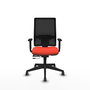 Piqueras y Crespo Chaise de Bureau Horna Orange Foncé et Noir
