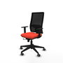 Piqueras y Crespo Chaise de Bureau Horna Orange Foncé et Noir