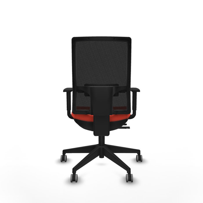 Piqueras y Crespo Chaise de Bureau Horna Orange Foncé et Noir