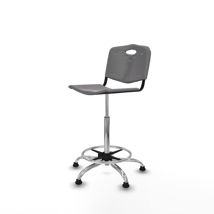 PIQUERAS Y CRESPO Tabouret Robledo Pivotant Gris clair