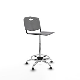 PIQUERAS Y CRESPO Tabouret Robledo Pivotant Gris clair