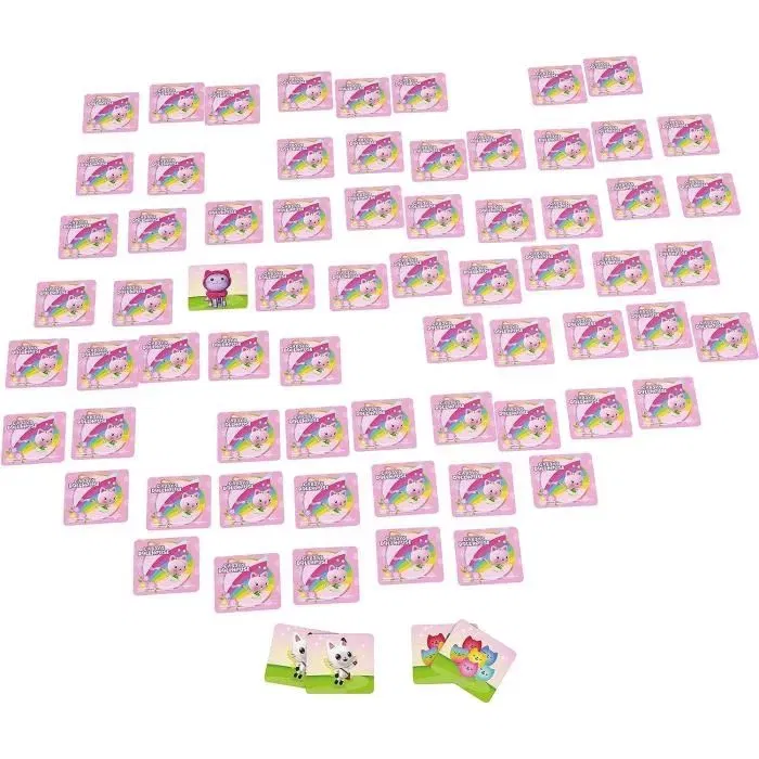 Spin Master Gabby et la Maison Magique - Jeu de Mémo et Valisette avec 72 Tuiles, pour Enfants de 3 ans et plus, 2 à 4 Joueurs Spin Master Gabby et la Maison Magique - Jeu de Mémo et Valisette avec 72 Tuiles, pour Enfants de 3 ans et plus, 2 à 4 Joueurs