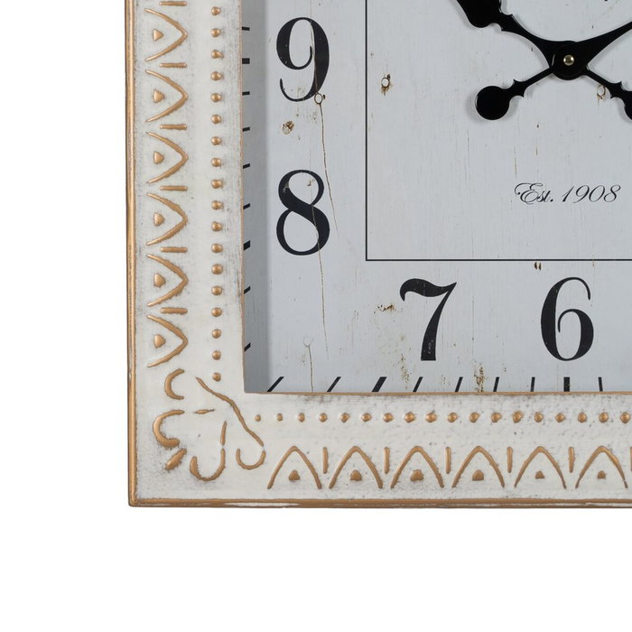 BigBuy Home Horloge Murale Blanc Fer 60 x 60 x 6,5 cm BigBuy Home Horloge Murale Blanc Fer 60 x 60 x 6,5 cm