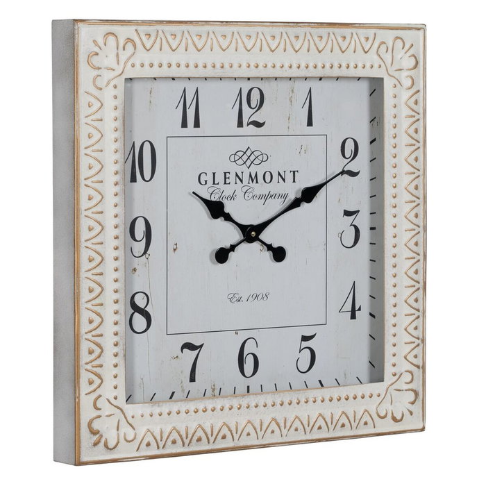 BigBuy Home Horloge Murale Blanc Fer 60 x 60 x 6,5 cm BigBuy Home Horloge Murale Blanc Fer 60 x 60 x 6,5 cm