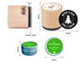 Innspiro Kit de 4 Tampons en Bois Noël et 1 Encre Verte