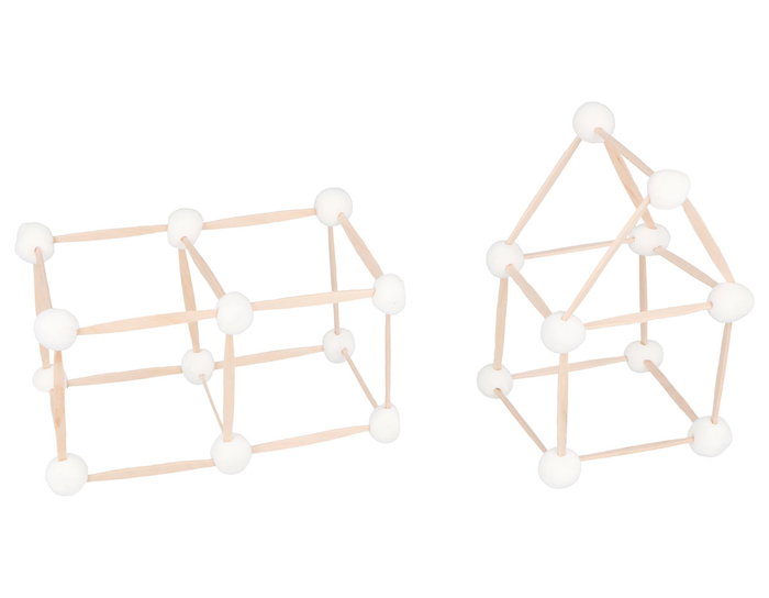 Innspiro Bâtonnets plats en bois naturel 65mm, 250 unités