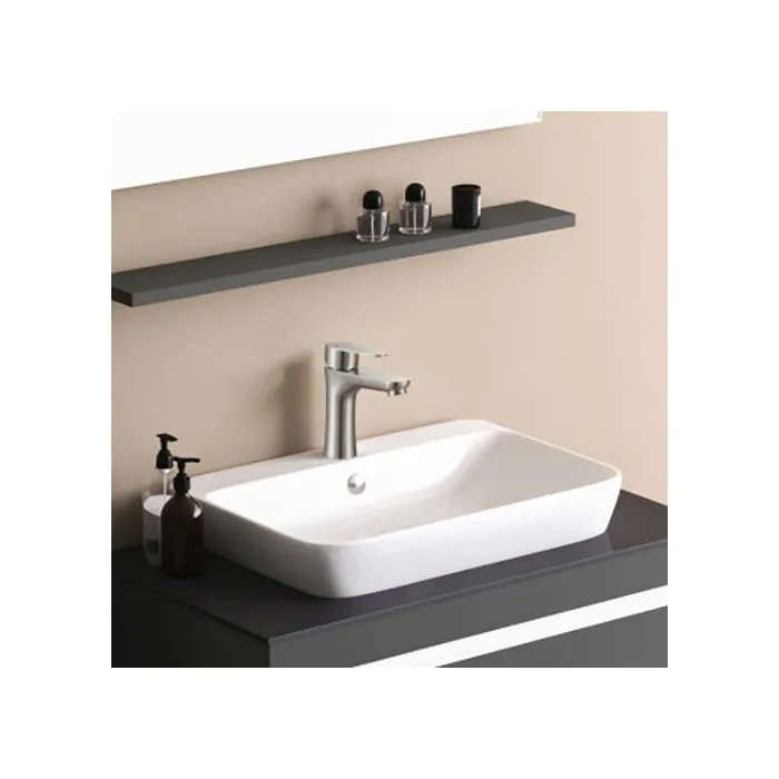 Edouard Rousseau Onabi - Mitigeur de Lavabo en Inox Brossé avec Cartouche Céramique Ø 35 mm pour Économie d'Eau