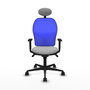 Piqueras y Crespo Chaise de Bureau Jorquera Gris Clair et Bleu