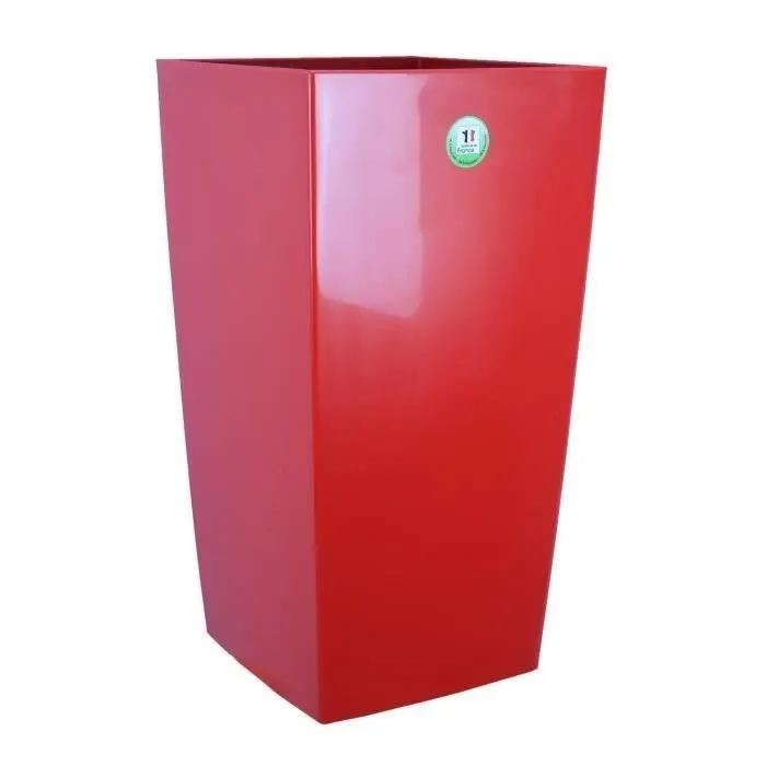 Pots Prelevements Rouges Pot Riviera Nuance Rouge 38 x 38 x 69 cm 67 L Carré - Bixoto.com