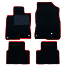 OCC Design Tapis sur mesure pour Honda Civic X (2017-Présent) - 5 pièces, bord rouge