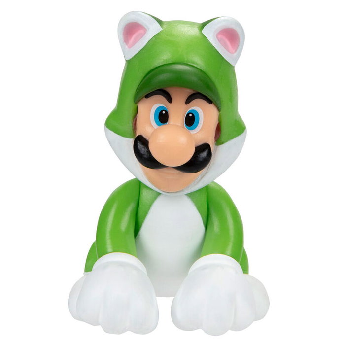 JAKKS PACIFIC Figurine Luigi Felino Super Mario Bros - Figurine articulée de Luigi Chat en PVC de 6,5 cm JAKKS PACIFIC Figurine Luigi Felino Super Mario Bros - Figurine articulée de Luigi Chat en PVC de 6,5 cm