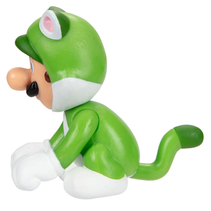 JAKKS PACIFIC Figurine Luigi Felino Super Mario Bros - Figurine articulée de Luigi Chat en PVC de 6,5 cm JAKKS PACIFIC Figurine Luigi Felino Super Mario Bros - Figurine articulée de Luigi Chat en PVC de 6,5 cm