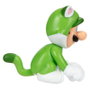 JAKKS PACIFIC Figurine Luigi Felino Super Mario Bros - Figurine articulée de Luigi Chat en PVC de 6,5 cm