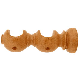 RIEL CHYC Support en bois lisse ouvert double 28 x 120 mm Teck