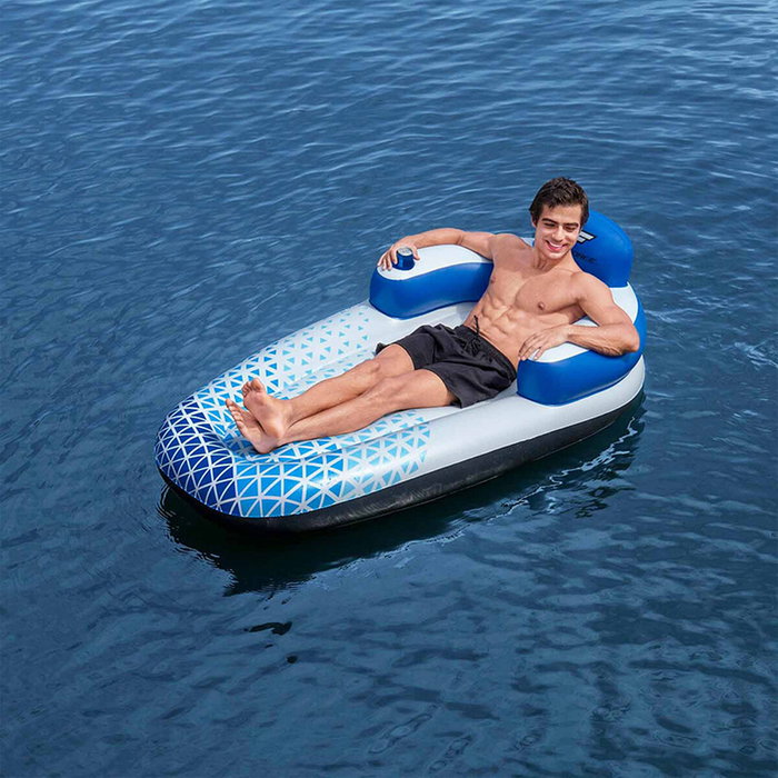 Bestway Matelas gonflable Hydro-Force Indigo Wave 191 x 107 cm