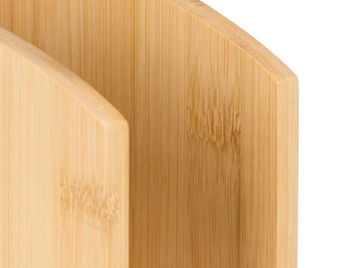 Kinvara Serviette de table verticale en bambou marron 13x10x6 cm (Set de 18)