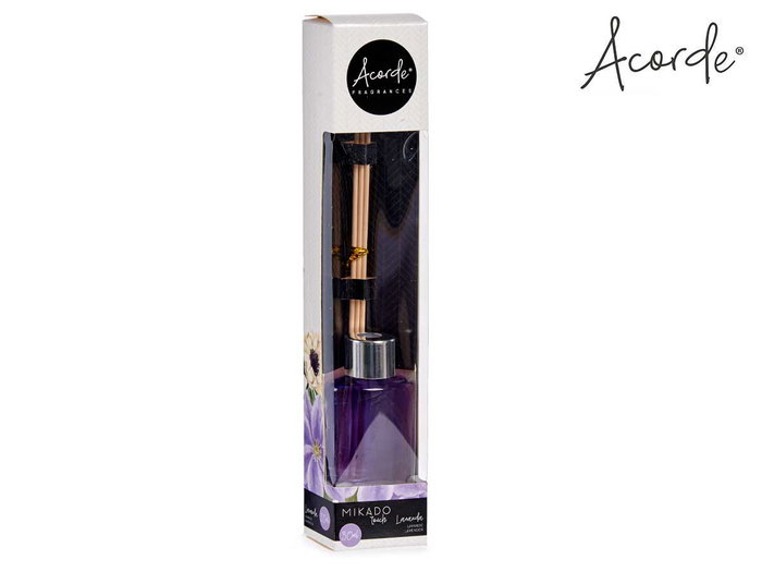 Acorde Mikado Lavande 30 ml - Diffuseur à tiges rotin 4x2x2 cm, Verre et Plastique (Set de 24) Acorde Mikado Lavande 30 ml - Diffuseur à tiges rotin 4x2x2 cm, Verre et Plastique (Set de 24)