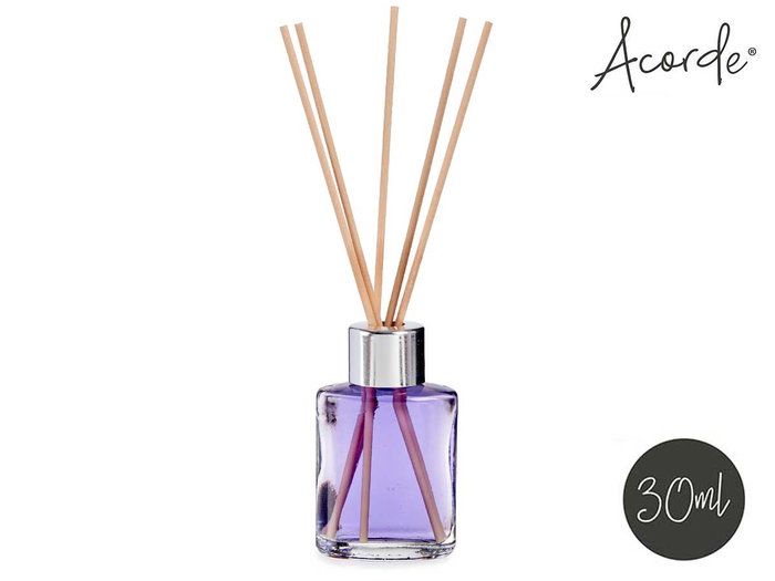 Acorde Mikado Lavande 30 ml - Diffuseur à tiges rotin 4x2x2 cm, Verre et Plastique (Set de 24) Acorde Mikado Lavande 30 ml - Diffuseur à tiges rotin 4x2x2 cm, Verre et Plastique (Set de 24)